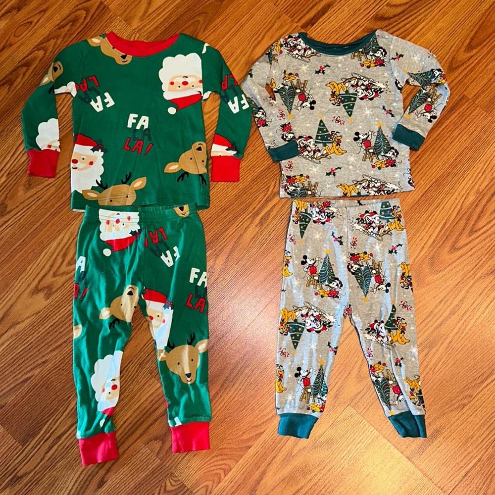 18 Month Pajama Sets Christmas Mickey Mouse
